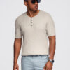 Meeste nööbitava kaelusega lühikeste varrukatega särk Ombre Clothing - Thumbnail Image 9
