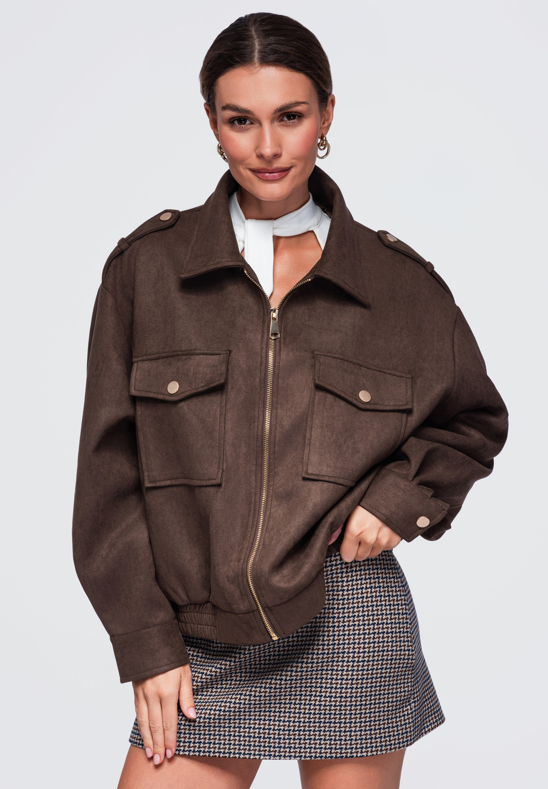 Naiste lühike vaba lõikega jakk Ombre Clothing - Image 9