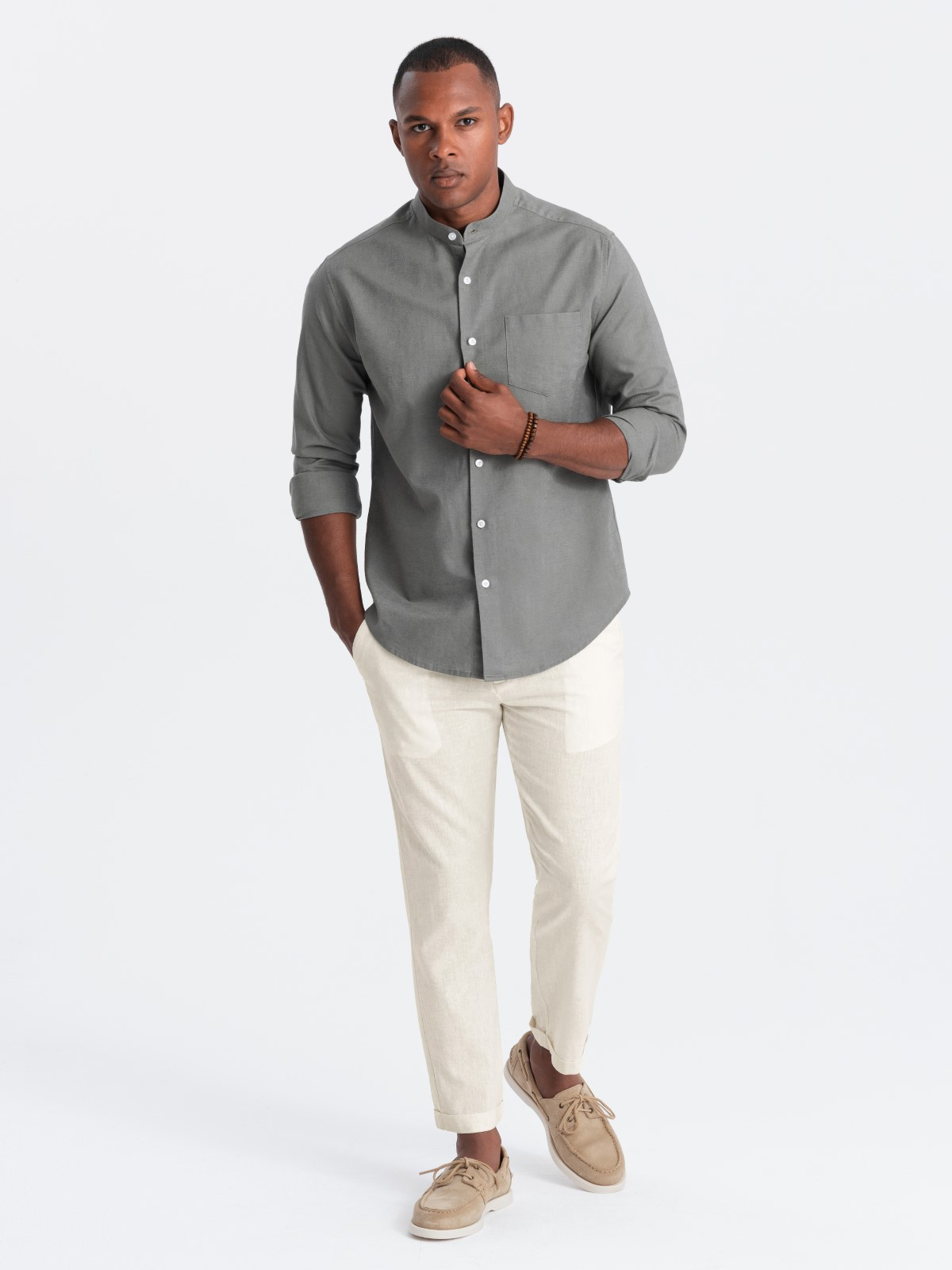 Ombre Clothing linasegused meeste chino-püksid - Image 4