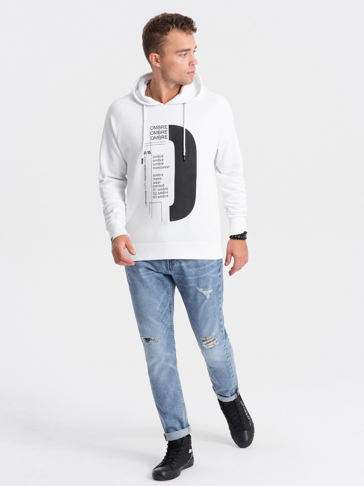 Meeste kapuutsiga dressipluus Ombre Clothing - Image 4