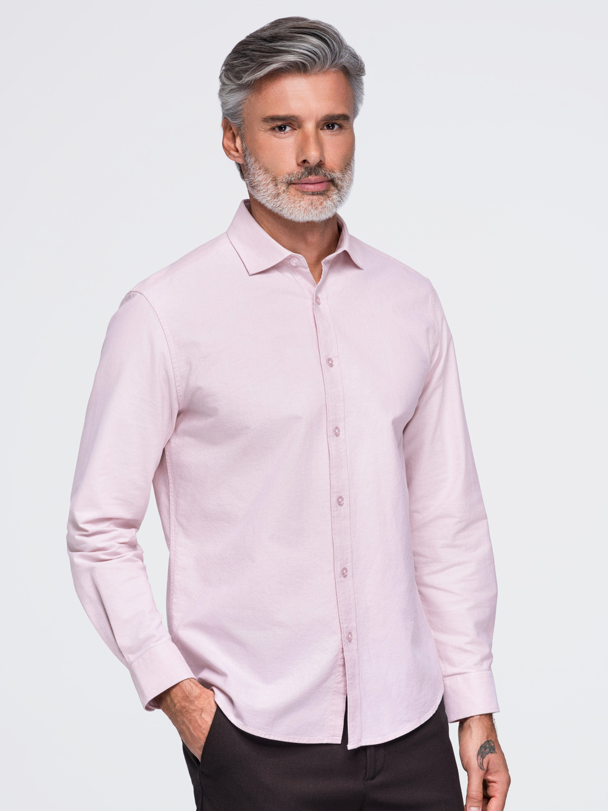 Meeste puuvillane oxford-särk Ombre Clothing - Image 4