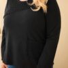 Naiste plus-size puuvillane pikkade varrukatega pusa pitsdetailiga - Thumbnail Image 25