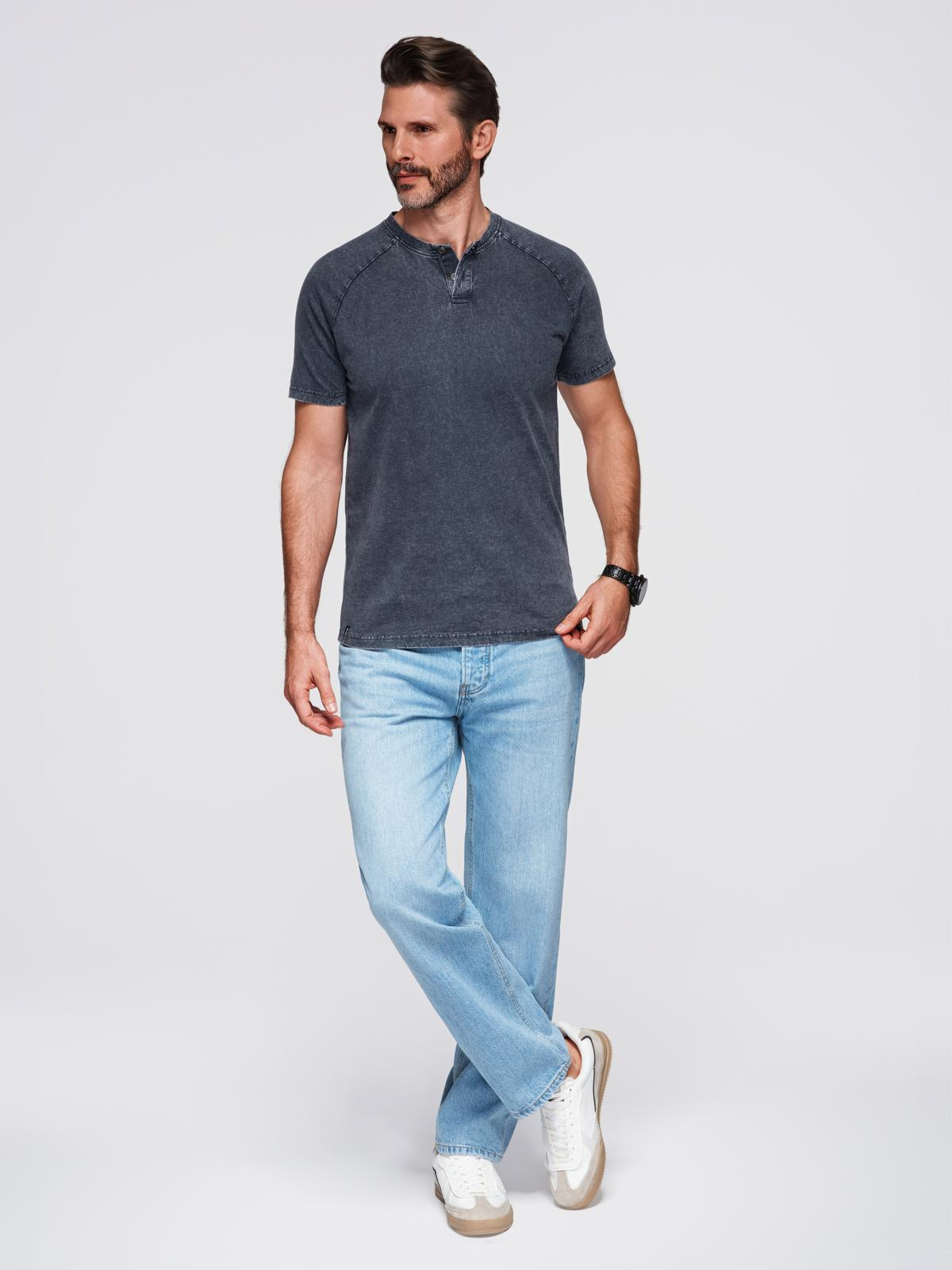 Ombre Clothing meeste nööpidega Henley T-särk - Image 11