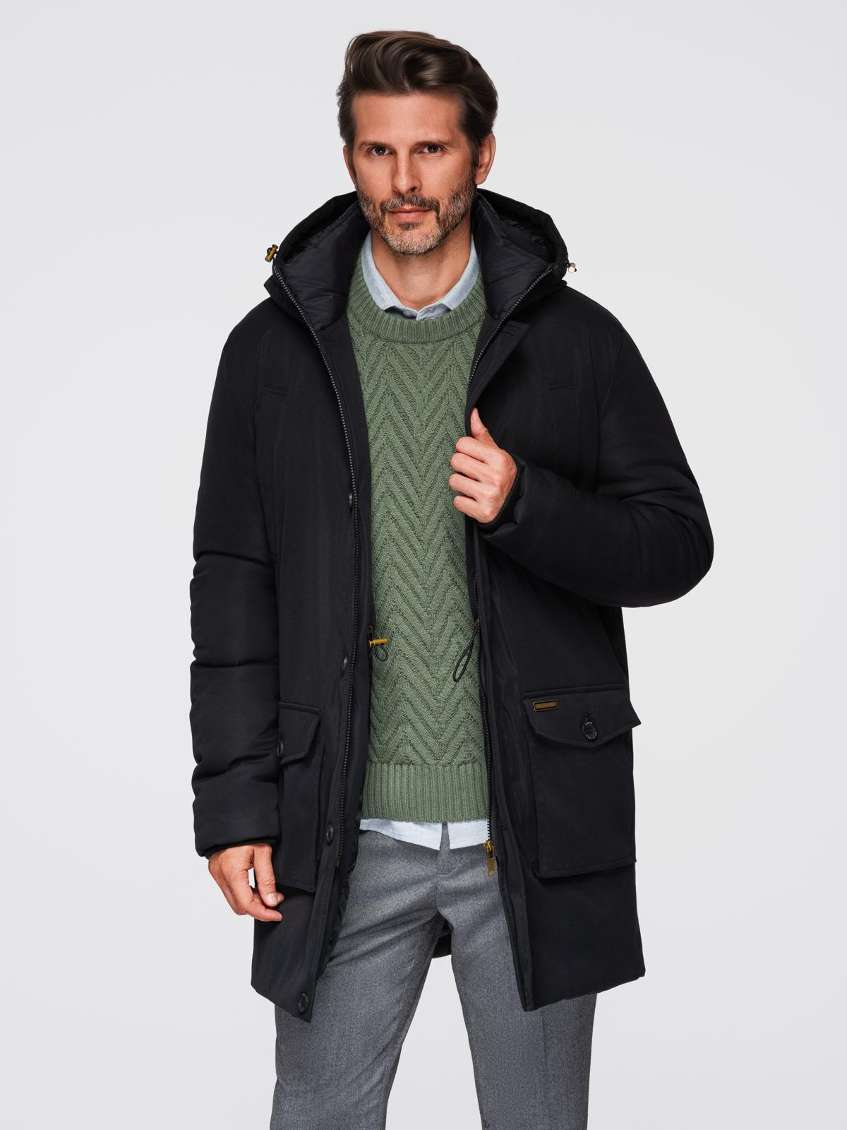 Ombre Clothing meeste kapuutsiga pikem jope - Image 1