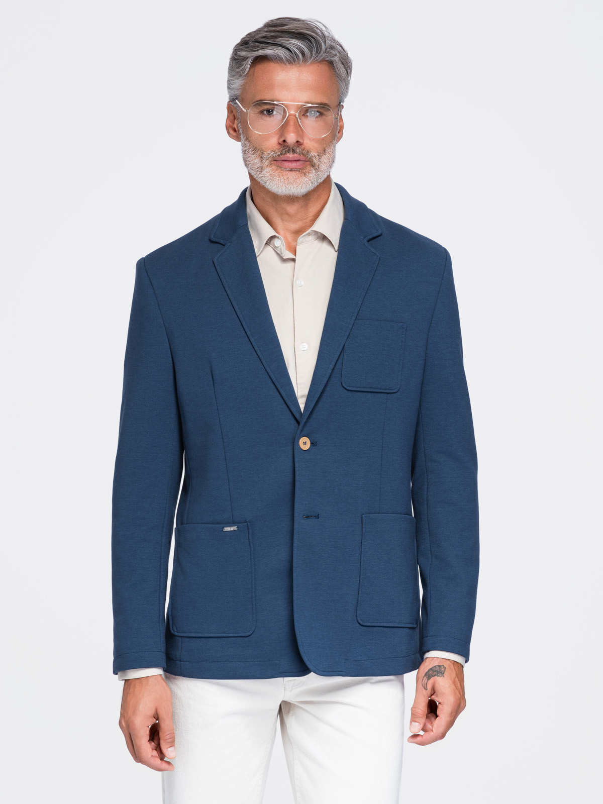 Meeste kitsa lõikega kootud bleiser Ombre Clothing - Image 55