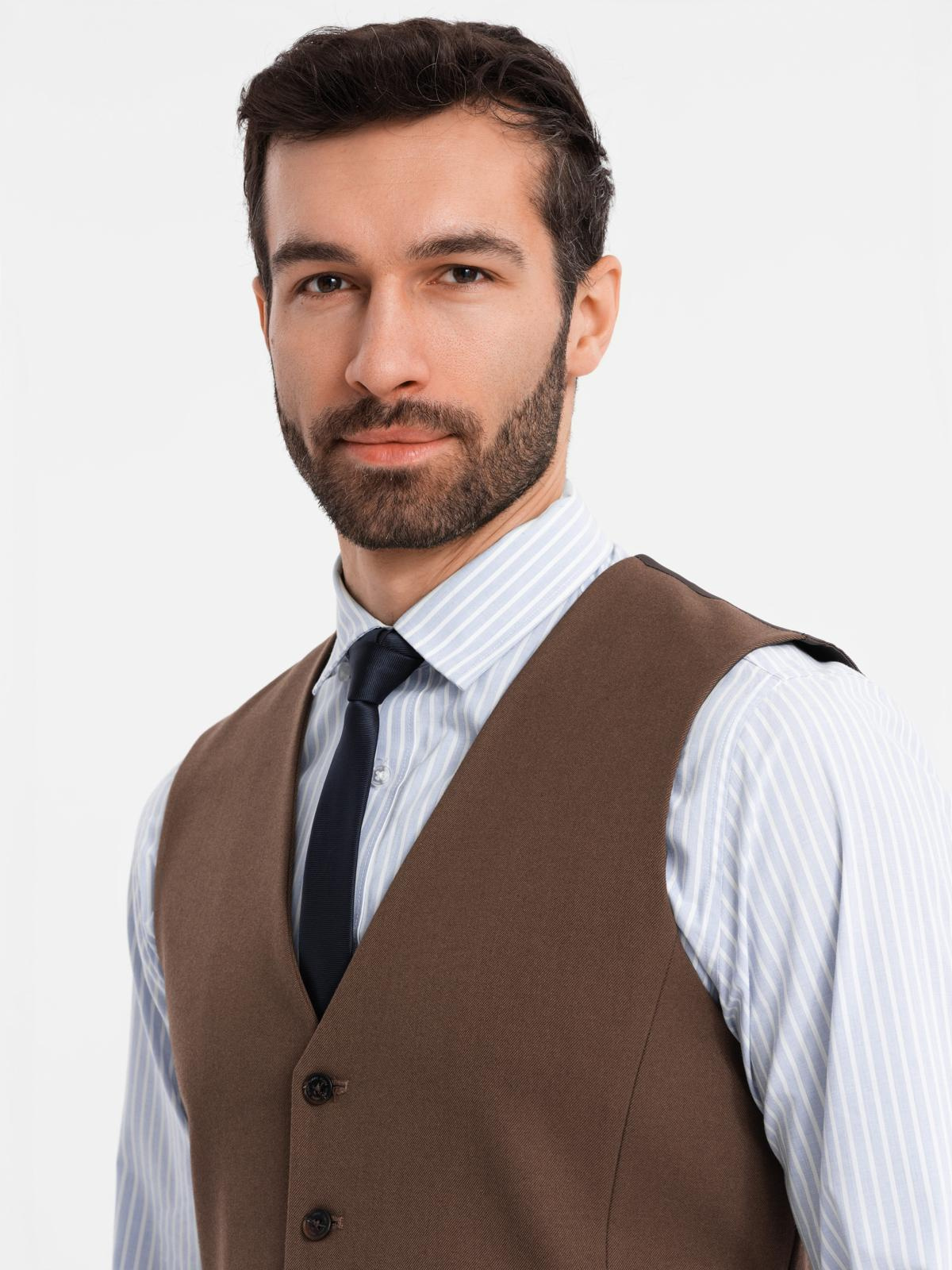 Meeste ülikonnavest nööpidega Ombre Clothing - Image 12