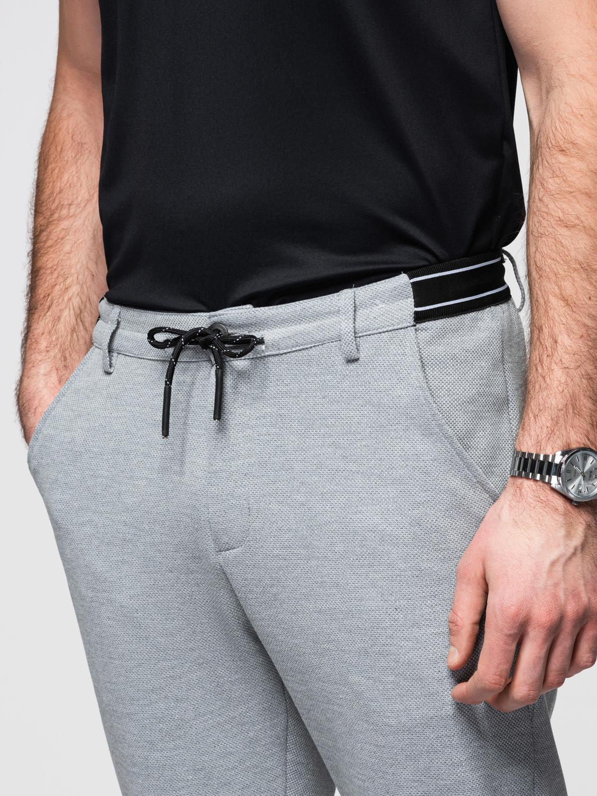 Ombre meeste kootud püksid nöörvööga - Image 3