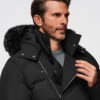 Meeste tepitud talvejakk kapuutsiga Ombre Clothing - Thumbnail Image 3