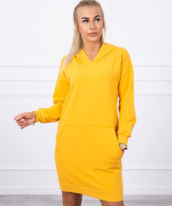 Kapuutsi ja kängurutaskuga naiste dresskleit Kesi