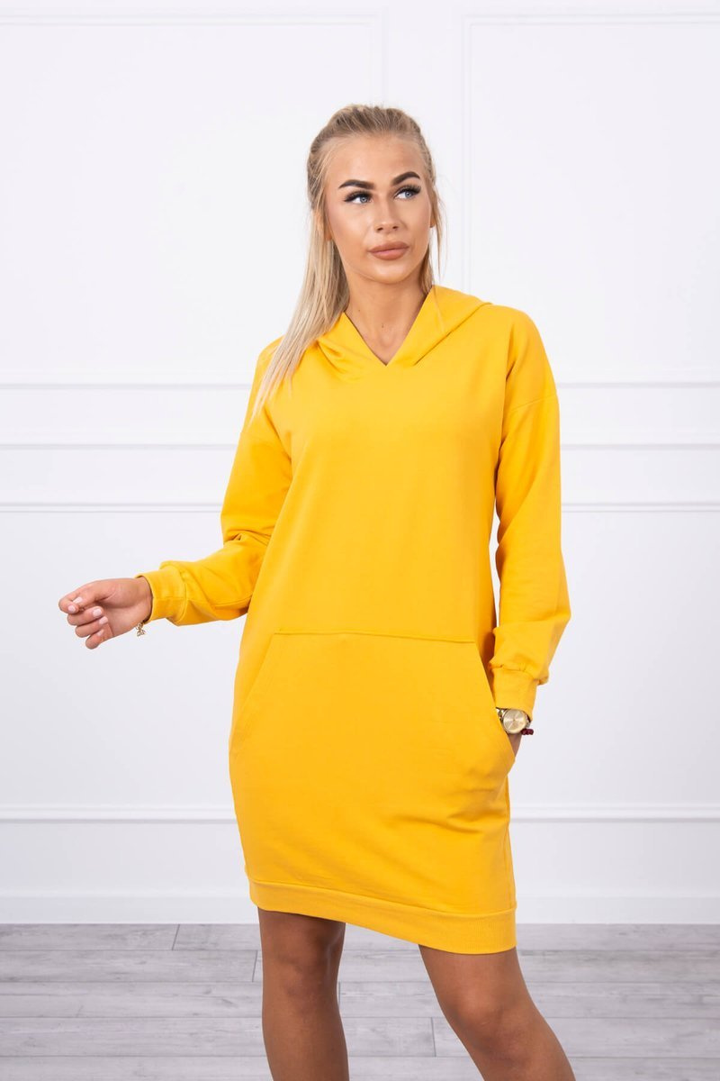 Kapuutsi ja kängurutaskuga naiste dresskleit Kesi - Image 1