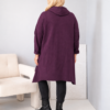 Naiste kapuutsiga puuvillane pusa Kesi Plus Size palmikmustriga - Thumbnail Image 3