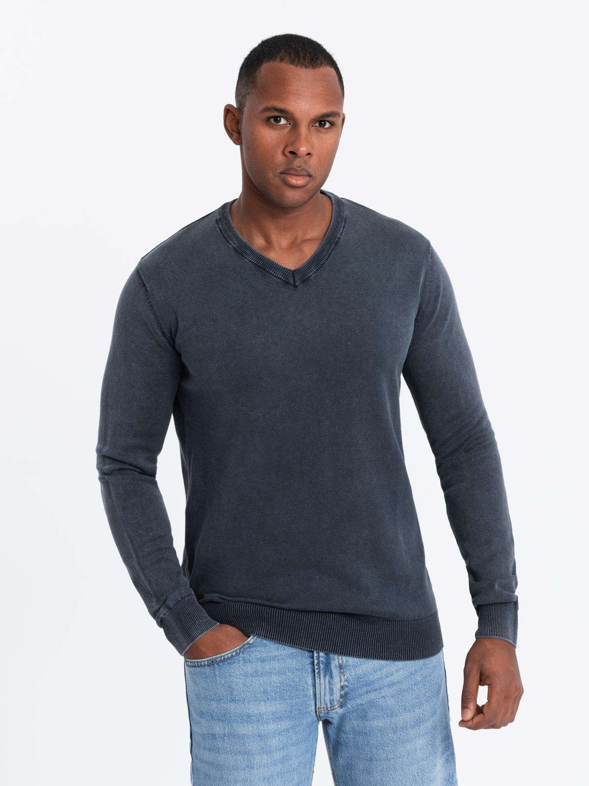 Ombre Clothing V-kaelusega meeste puuvillane džempr - Image 6