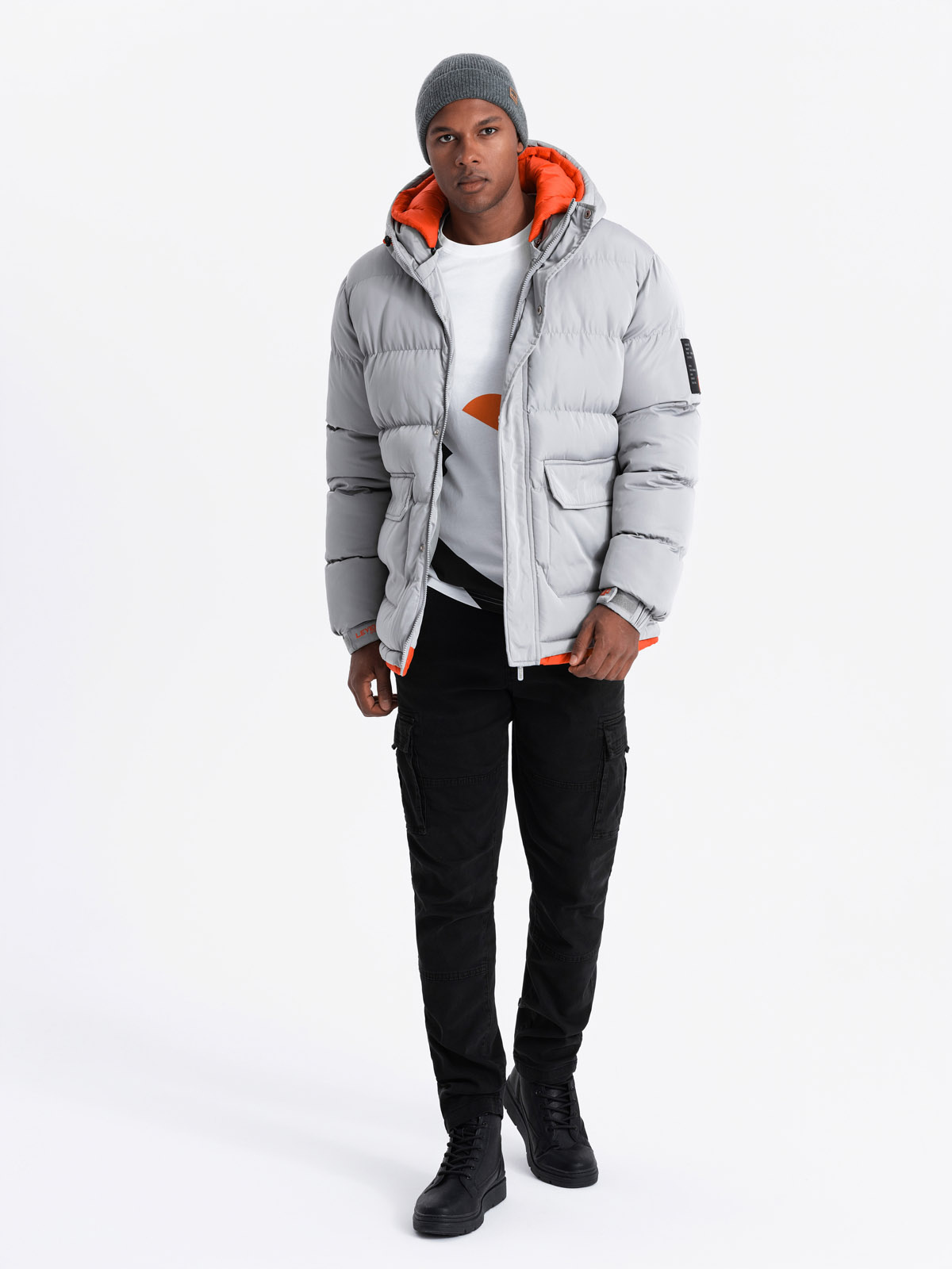 Ombre Clothing meeste tepitud kapuutsiga jope - Image 16