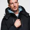Ombre Clothing meeste puhvjakk kapuutsiga - Thumbnail Image 16