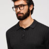Meeste vertikaalse soonikkoega polosärk Ombre Clothing - Thumbnail Image 2