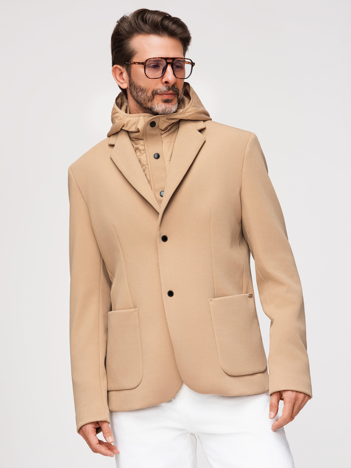 Ombre Clothing meeste pintsak-jakk eemaldatava kapuutsiga - Image 7