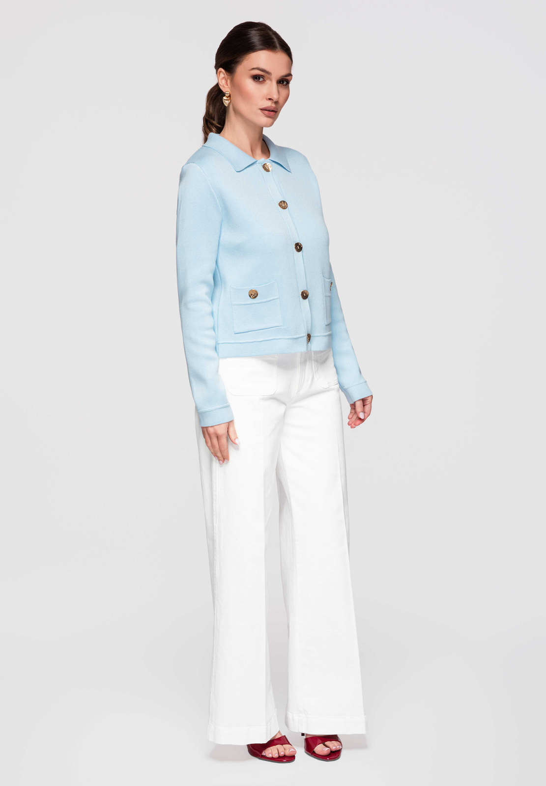 Larica kraega kootud kardigan - Image 3
