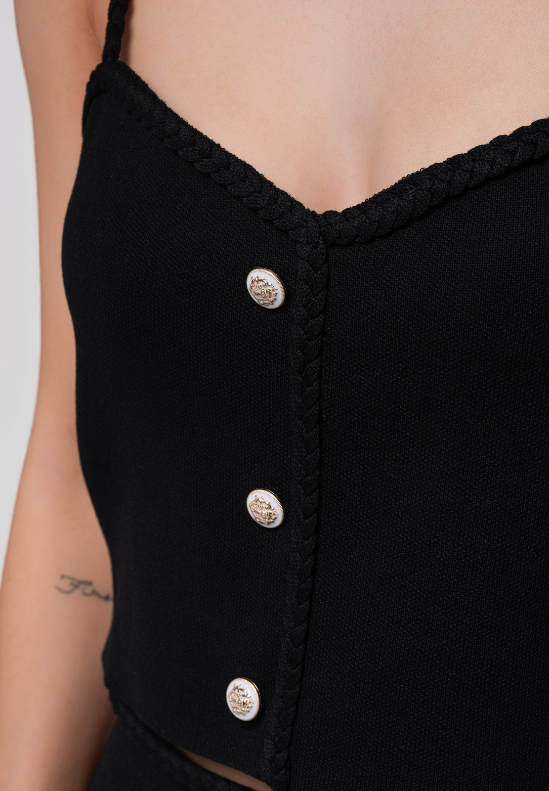 Naiste kootud topp dekoratiivsete nööpidega Ombre Clothing - Image 10