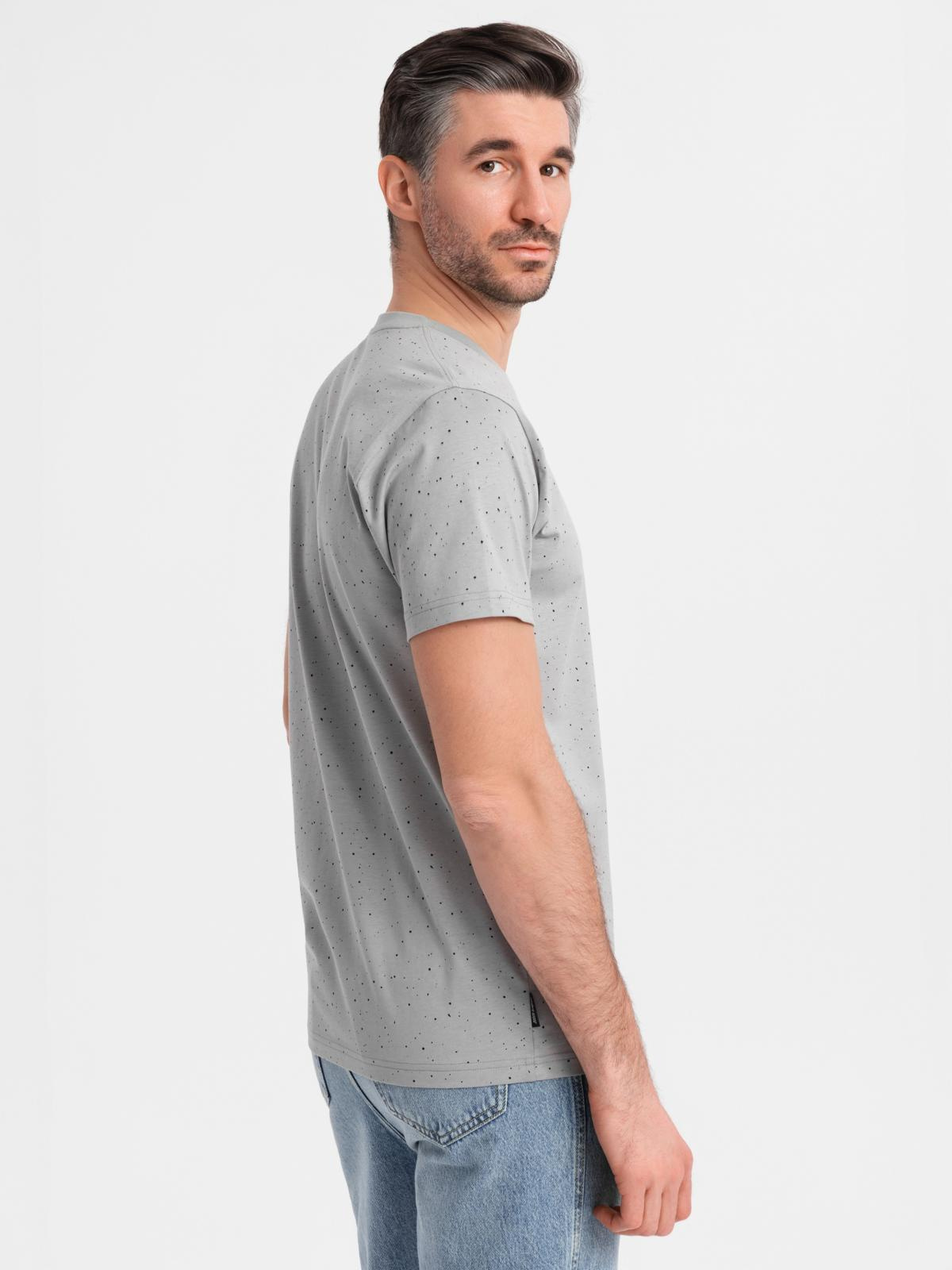 Meeste kammitud puuvillast trükimustriga T-särk Ombre Clothing - Image 34