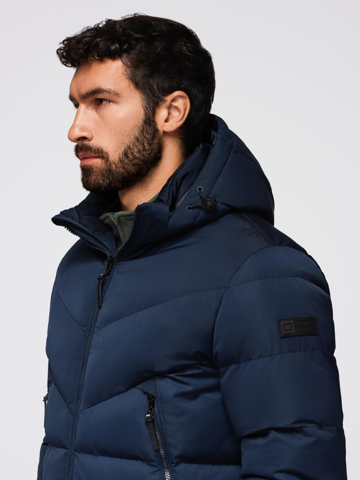 Ombre Clothing meeste tepitud kapuutsiga talvejakk - Image 2