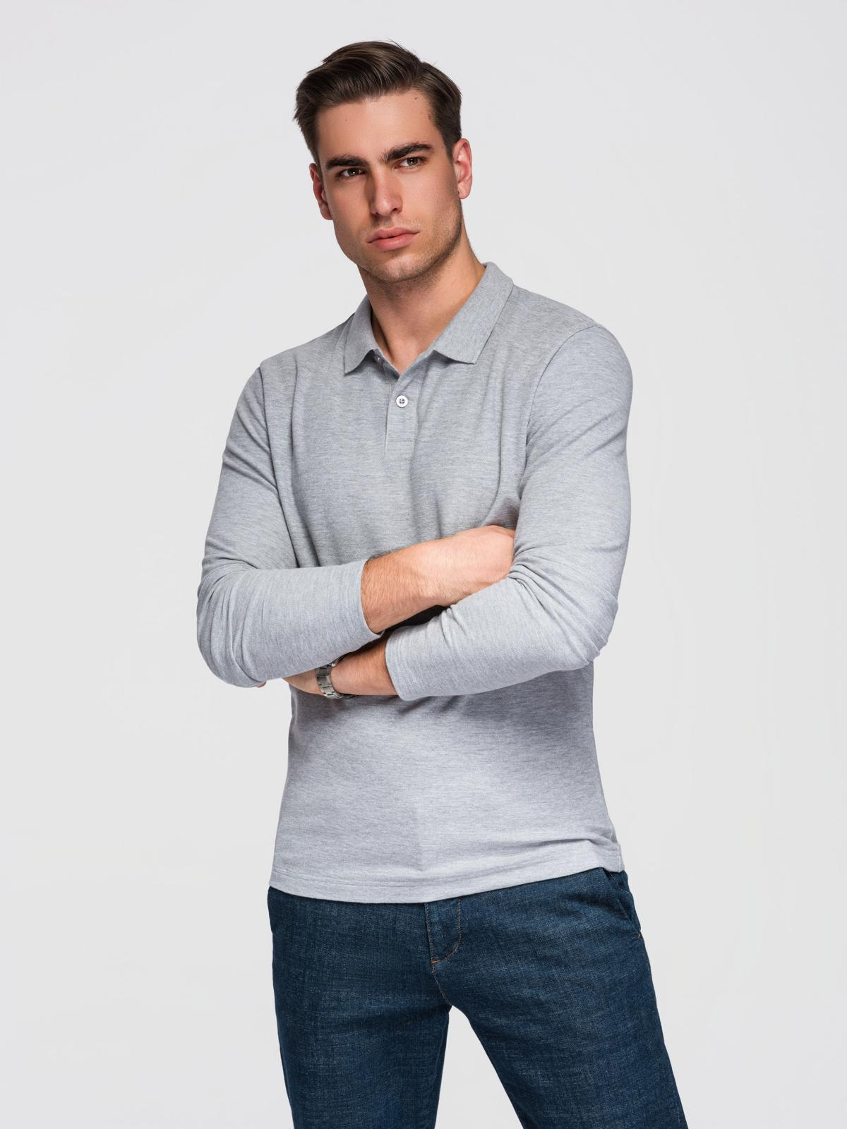 Ombre Clothing meeste pikkade varrukatega polosärk - Image 23