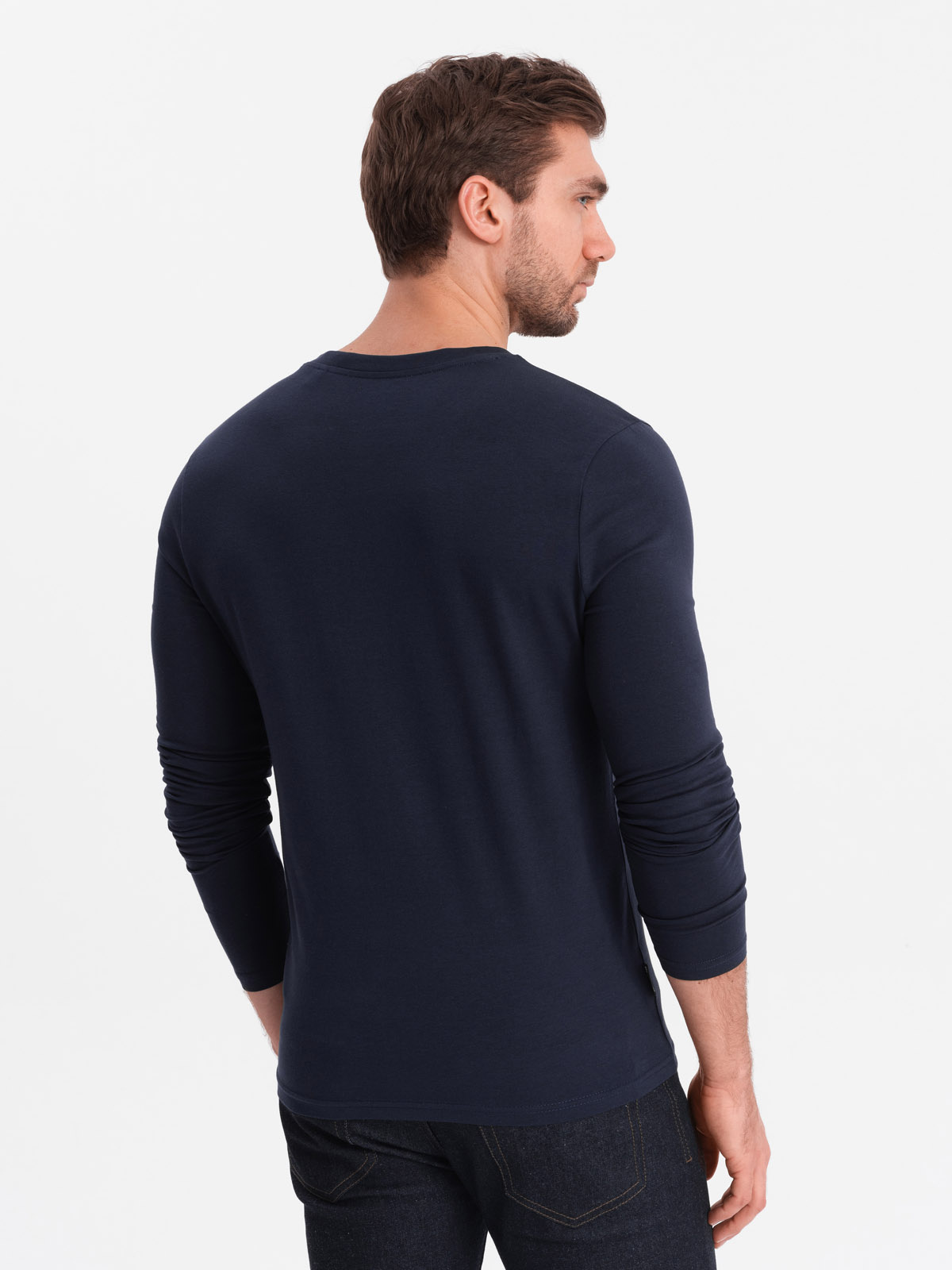 Meeste pikkade varrukatega V-kaelusega särk Ombre Clothing - Image 18