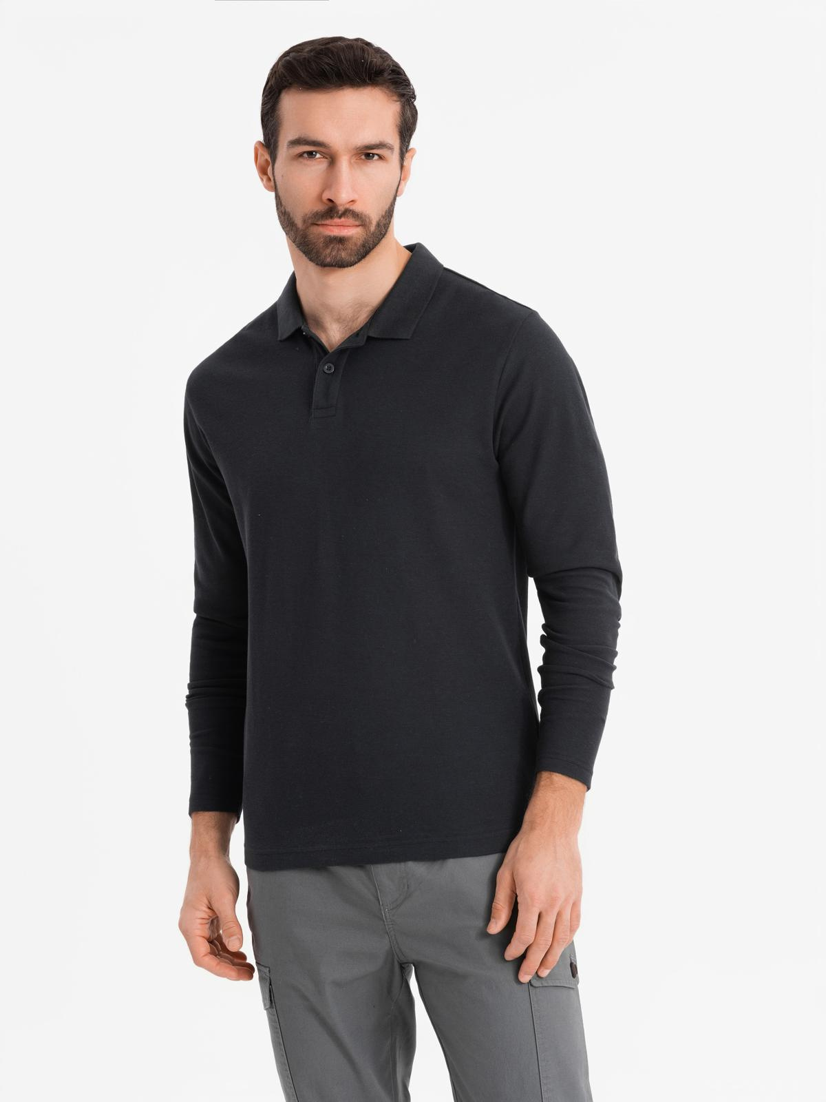 Meeste pikkade varrukatega polosärk Ombre Clothing - Image 35