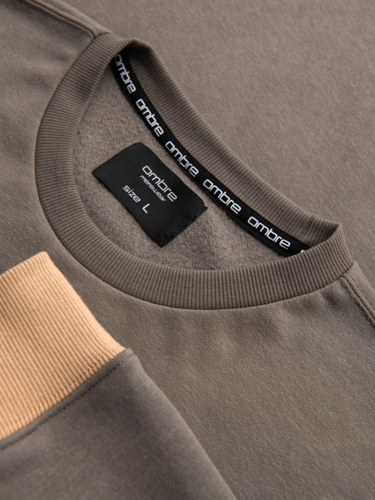 Meeste ülisuur kontrastse plokiga dressipluus Ombre Clothing - Image 13