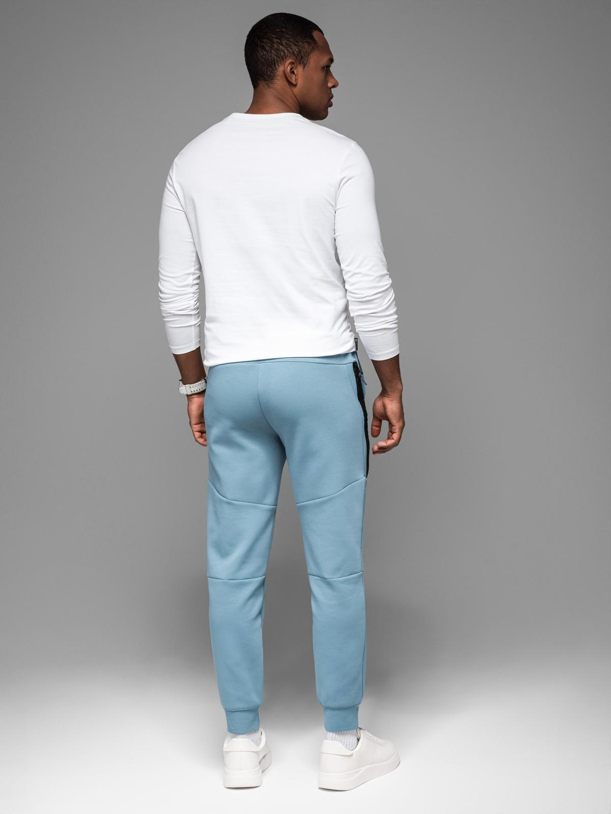 Ombre Clothing meeste dressipüksid paelte ja soonikutega - Image 6