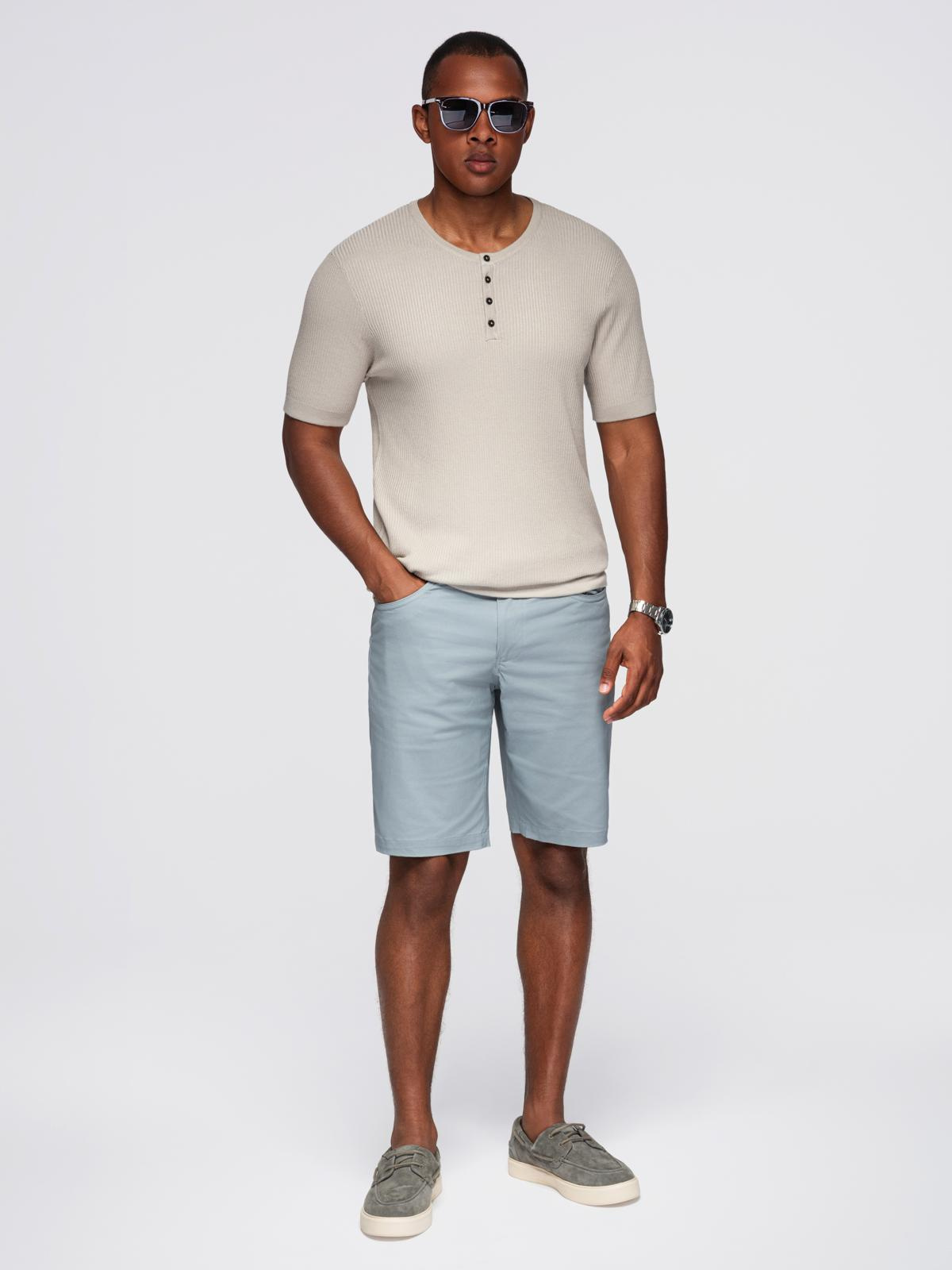 Meeste nööbitava kaelusega lühikeste varrukatega särk Ombre Clothing - Image 12