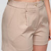 Ombre Clothing naiste kõrge pihaga lühikesed püksid voltidega - Thumbnail Image 4