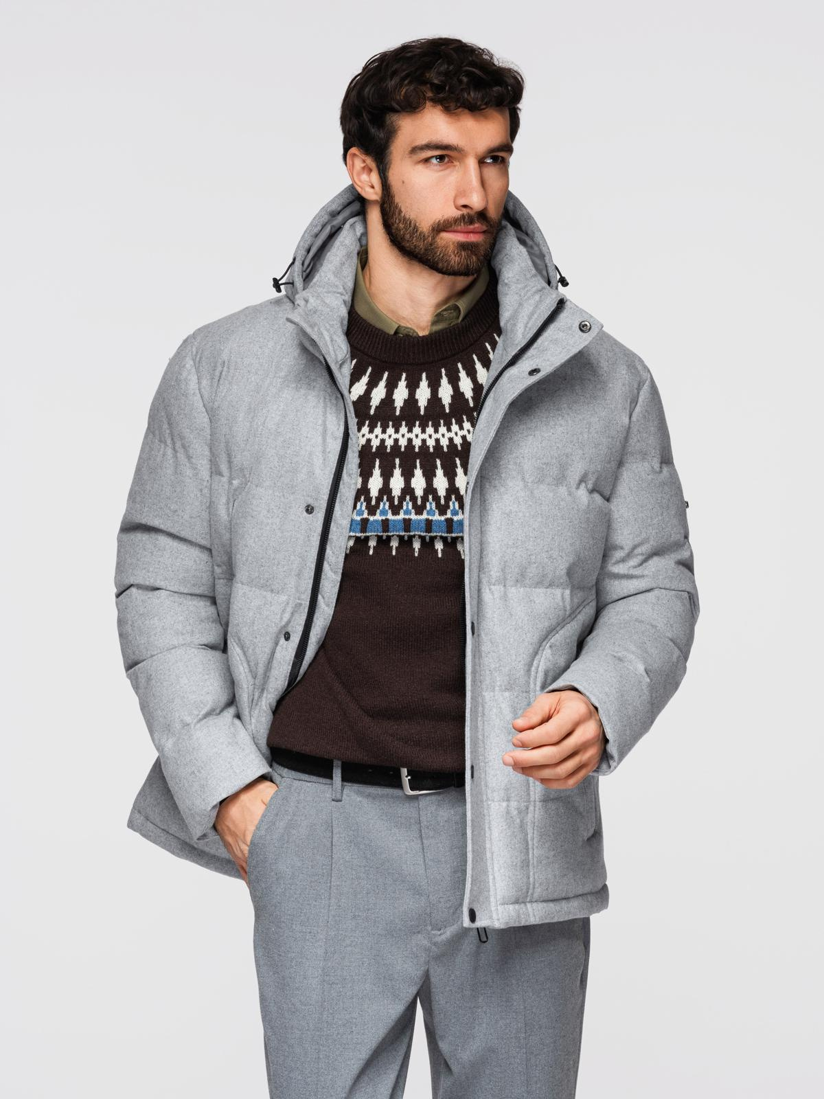 Meeste tepitud kapuutsiga jope Ombre Clothing - Image 5