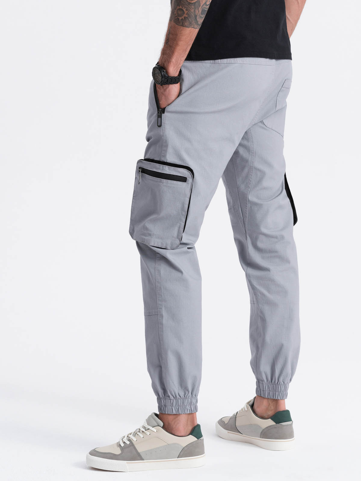 Meeste cargo-stiilis dressipüksid Ombre Clothing - Image 33