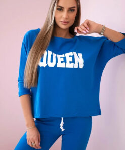 Naiste kaheosaline komplekt Queen-trükiga