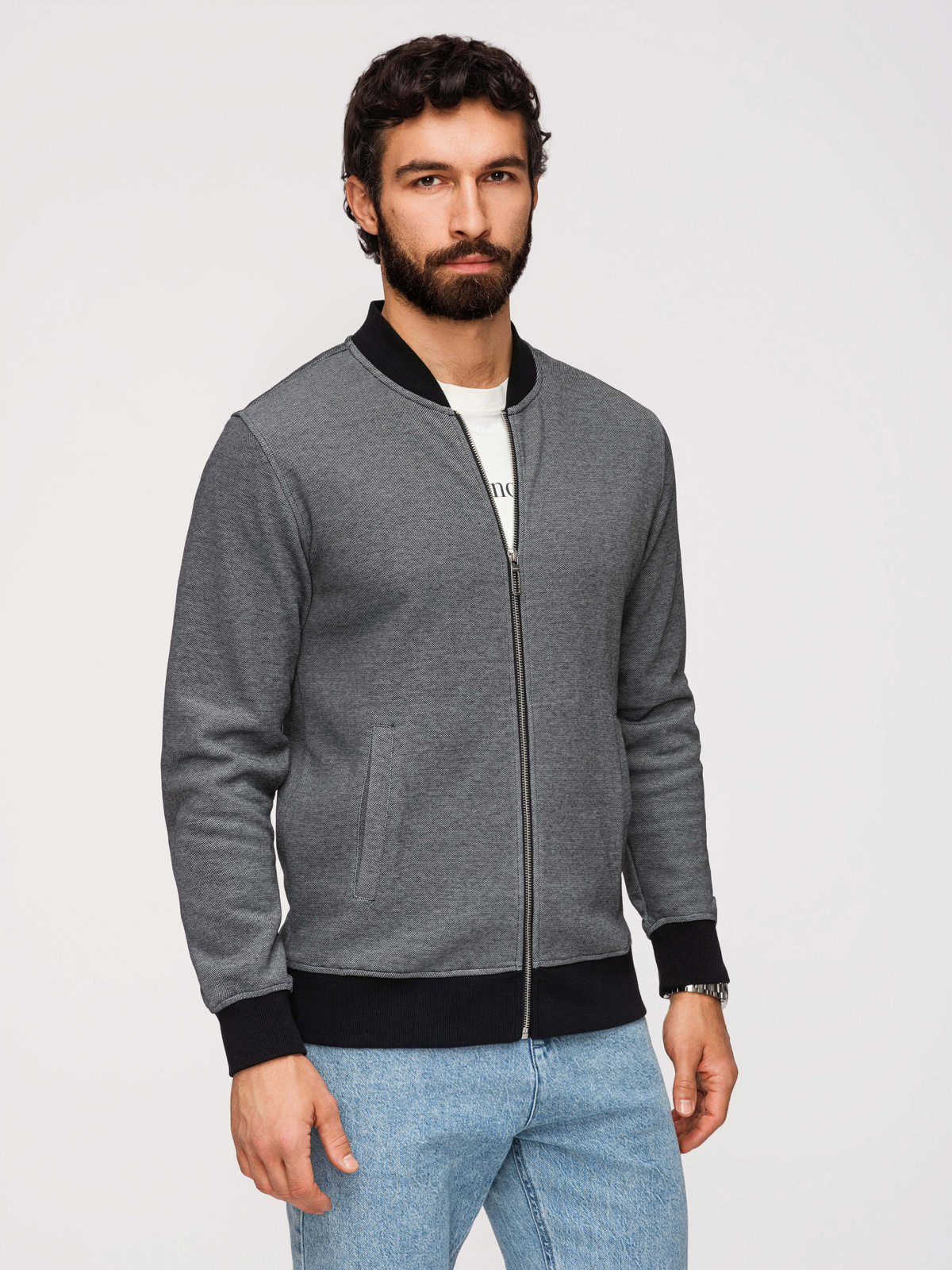 Meeste tõmblukuga dressipluus Ombre Clothing - Image 5