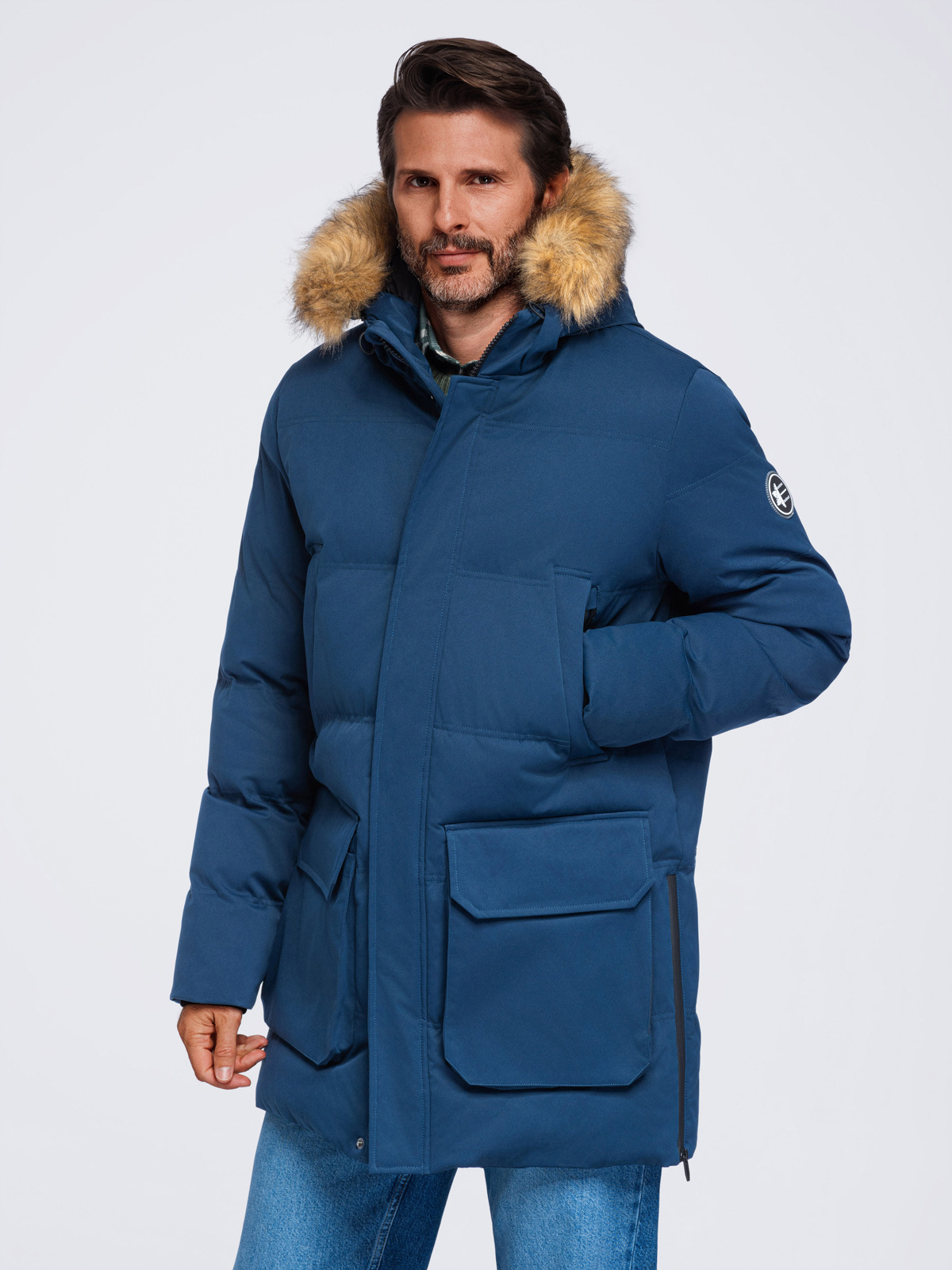 Ombre Clothing pikendatud tegumoega meeste talveparka kapuutsiga - Image 28