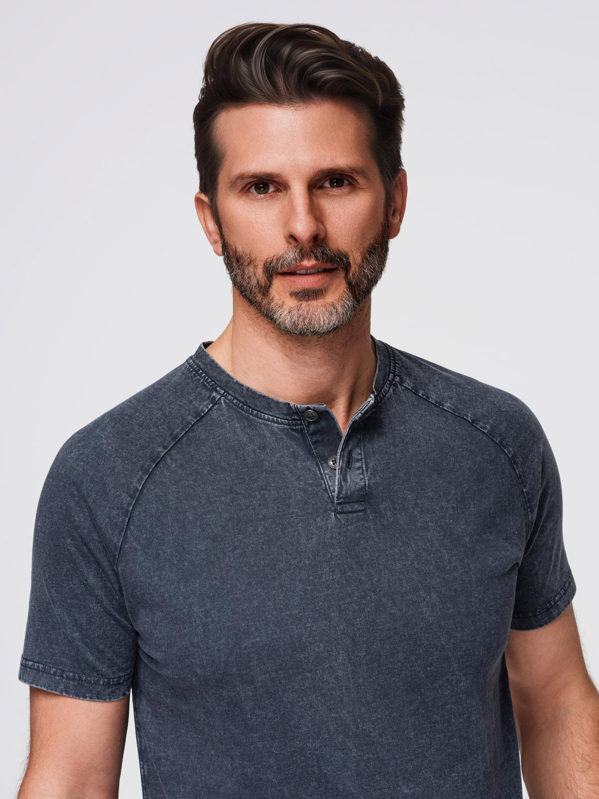 Ombre Clothing meeste nööpidega Henley T-särk - Image 10
