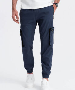 Meeste cargo-stiilis dressipüksid Ombre Clothing