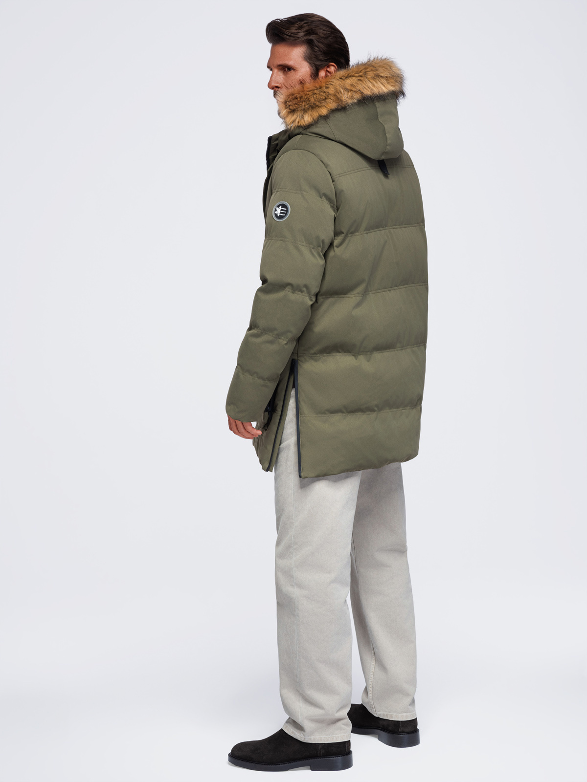 Ombre Clothing pikendatud tegumoega meeste talveparka kapuutsiga - Image 23