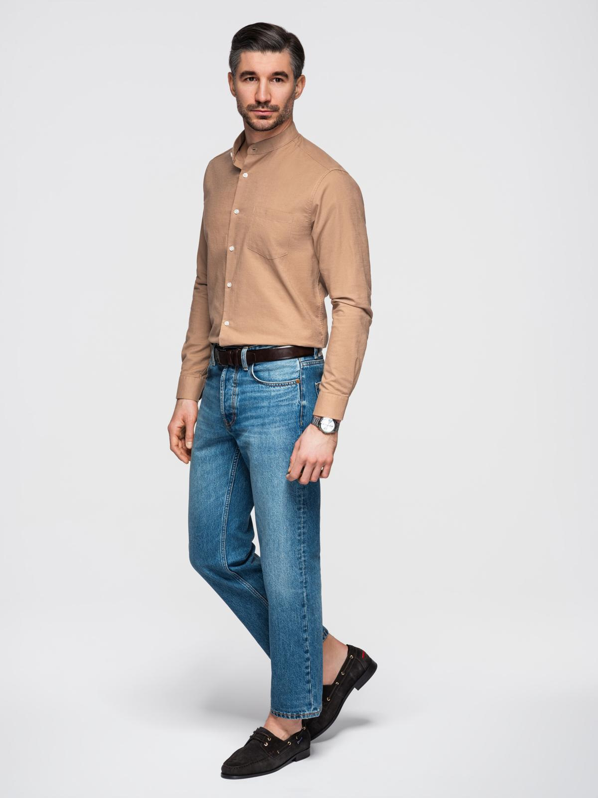 Meeste püstkraega pikkade varrukatega triiksärk Ombre Clothing - Image 32