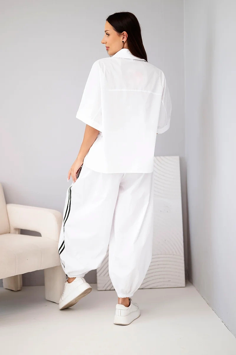Kesi naiste puuvillane komplekt triipudega - Image 3