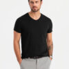 Meeste V-kaelusega puuvillane T-särk Ombre Clothing - Thumbnail Image 3