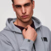 Meeste tõmblukuga kapuutsiga dressipluus Ombre Clothing - Thumbnail Image 3