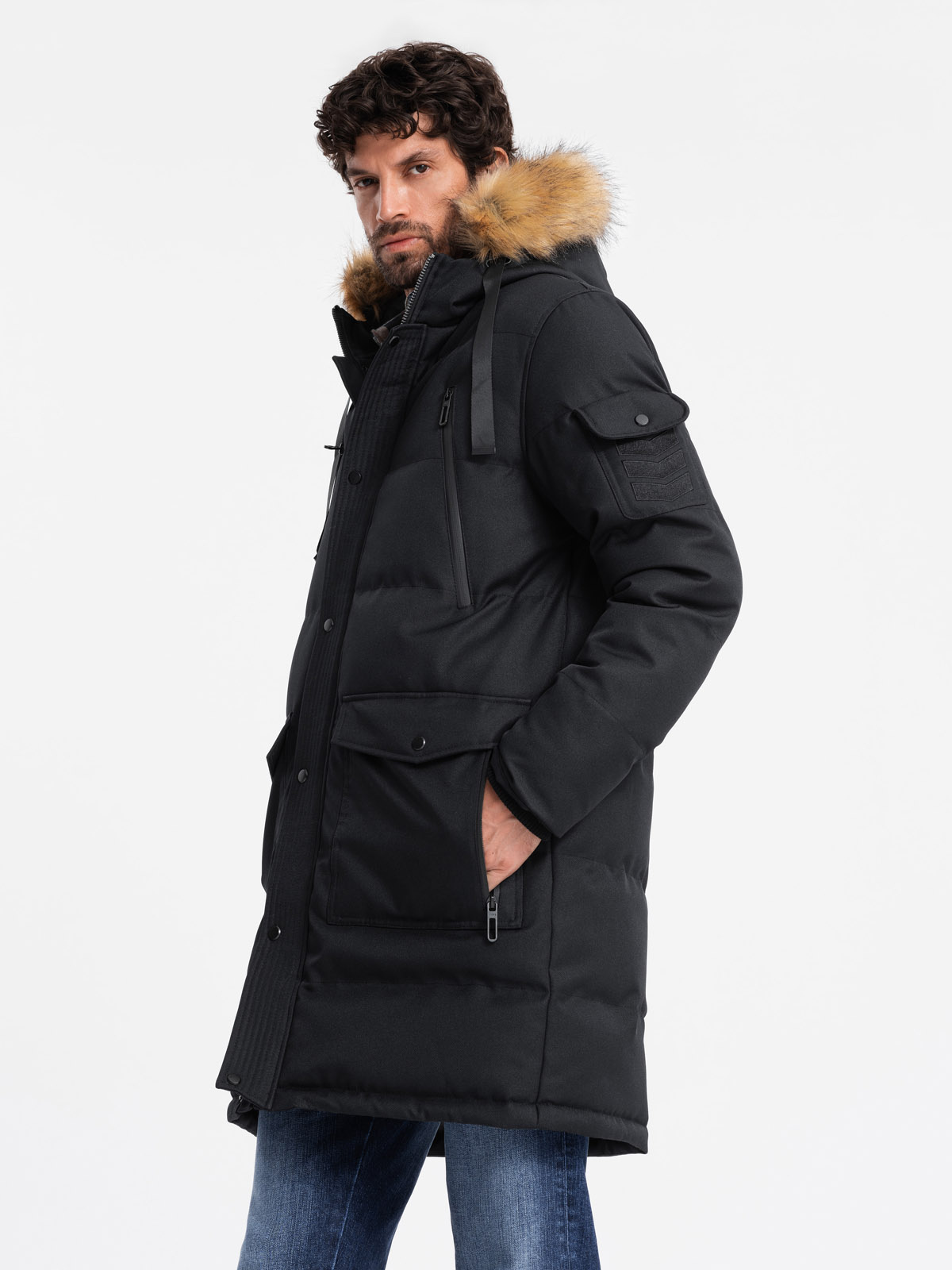 Ombre Clothing meeste talvejope kapuutsiga - Image 14