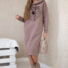 Soe kapuutsiga pikk dresskleit Kesi - Thumbnail Image 9