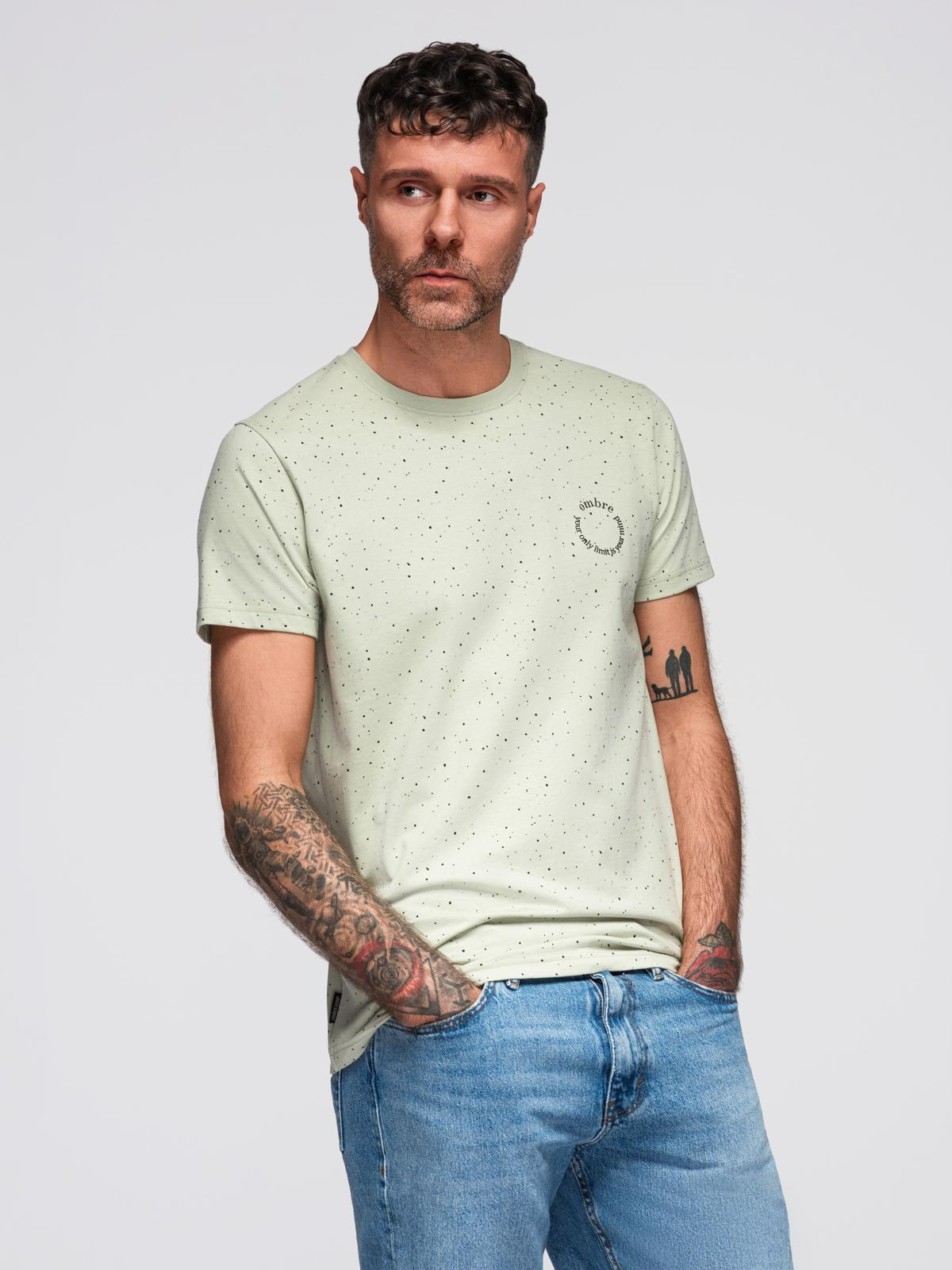 Meeste kammitud puuvillast trükimustriga T-särk Ombre Clothing - Image 11