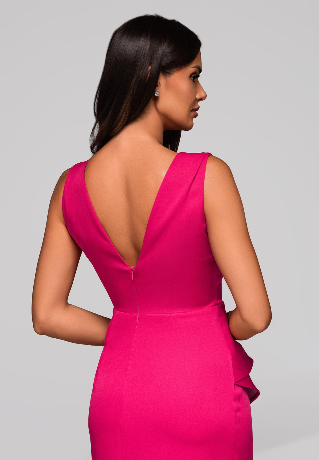 Larica naiste maani ulatuv peplum-detailiga maksikleit - Image 14