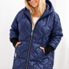 Kesi kapuutsiga tepitud naiste talvejope Plus Size - Thumbnail Image 6