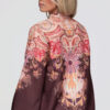 Naiste püstkrae ja mustriga pluus Ombre Clothing - Thumbnail Image 3