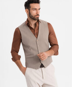 Meeste ülikonnavest nööpidega Ombre Clothing